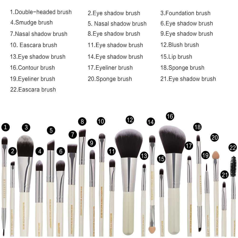 22Pcs Makeup Brushes Set Face Foundation